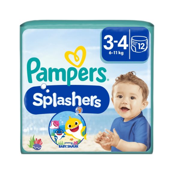 Pampers Splashers úszópelenka, méret: 3-4 (6-11 kg), 12 db