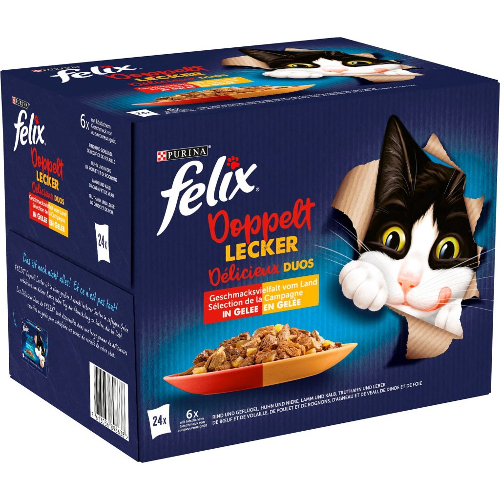 Purina Felix Fantastic Duo alutasakos macskaeledel házias válogatás aszpikban (24x85 g)