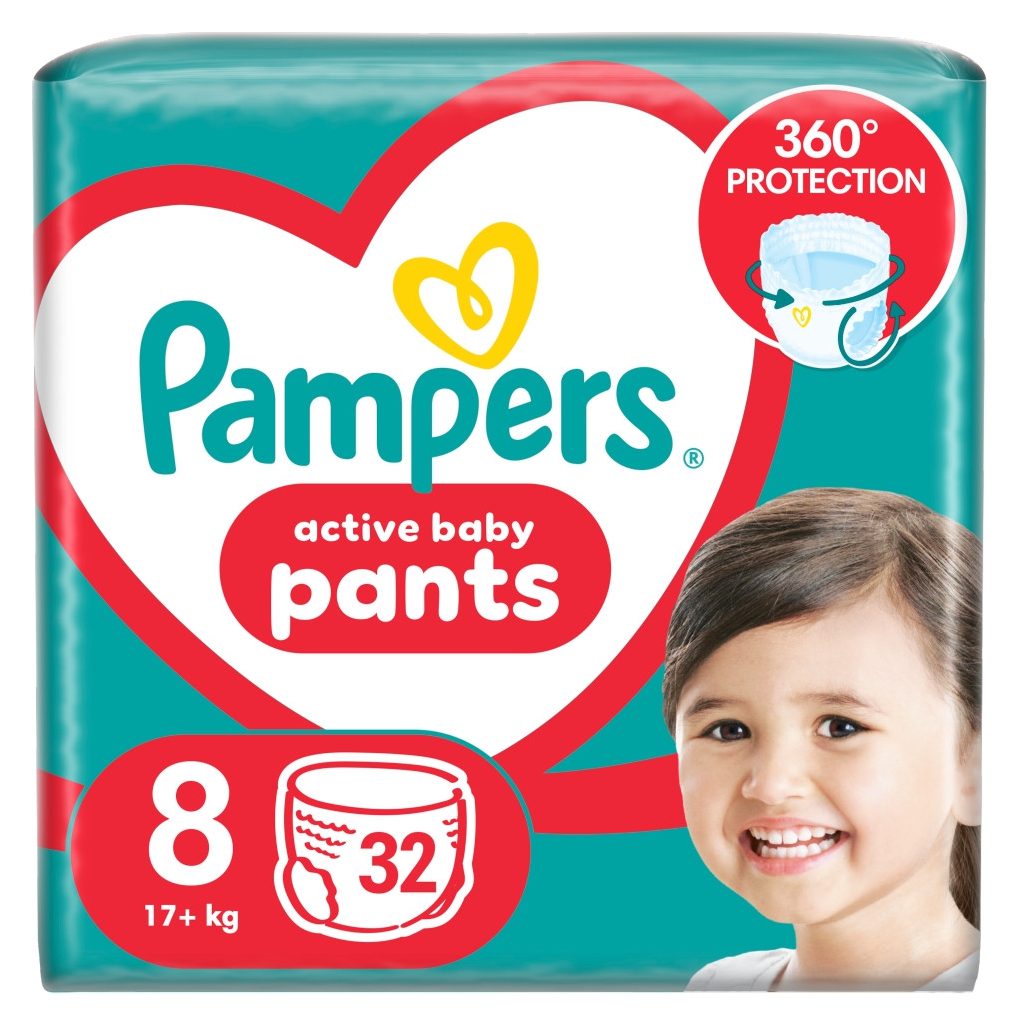 Pampers Active Baby Pants bugyipelenka 8, 17+ kg, 32 db
