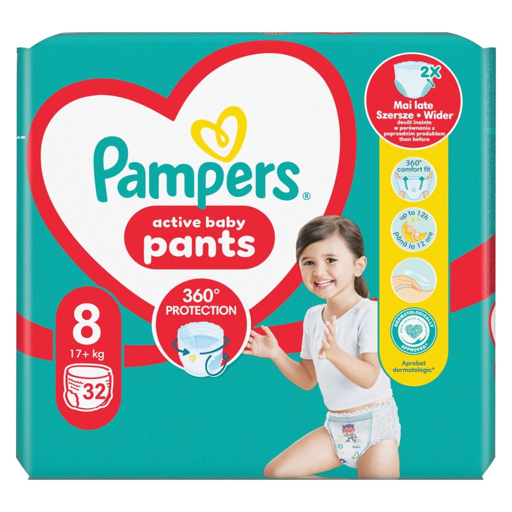 Pampers Active Baby Pants bugyipelenka 8, 17+ kg, 32 db