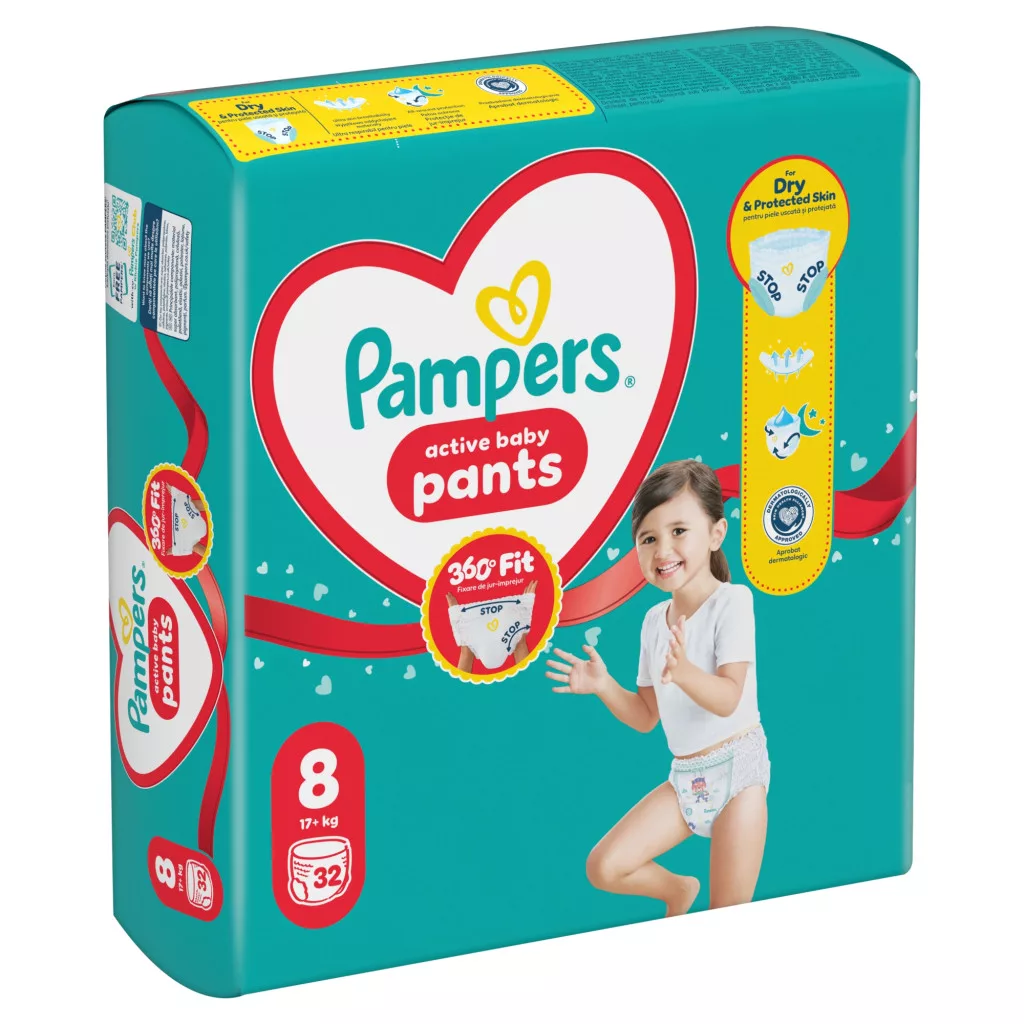 Pampers Active Baby Pants bugyipelenka 8, 17+ kg, 32 db