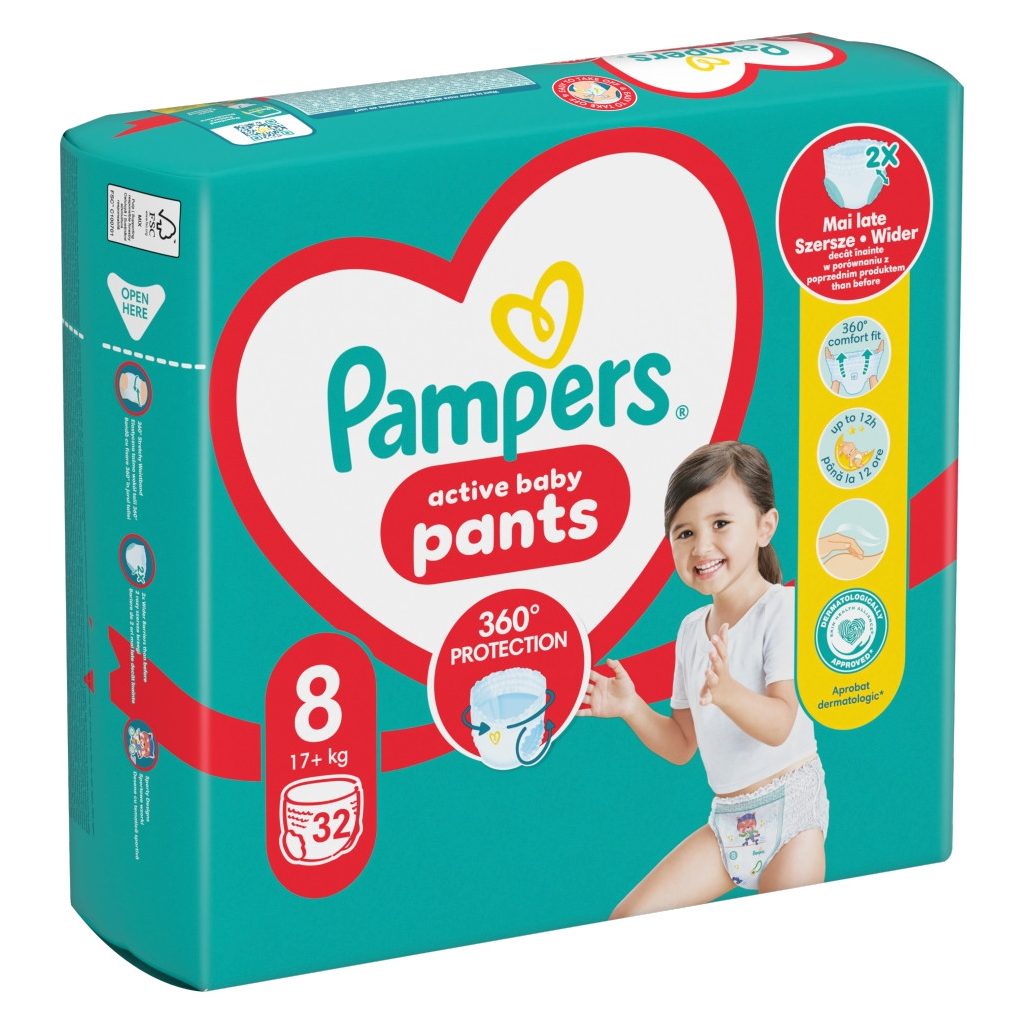 Pampers Active Baby Pants bugyipelenka 8, 17+ kg, 32 db