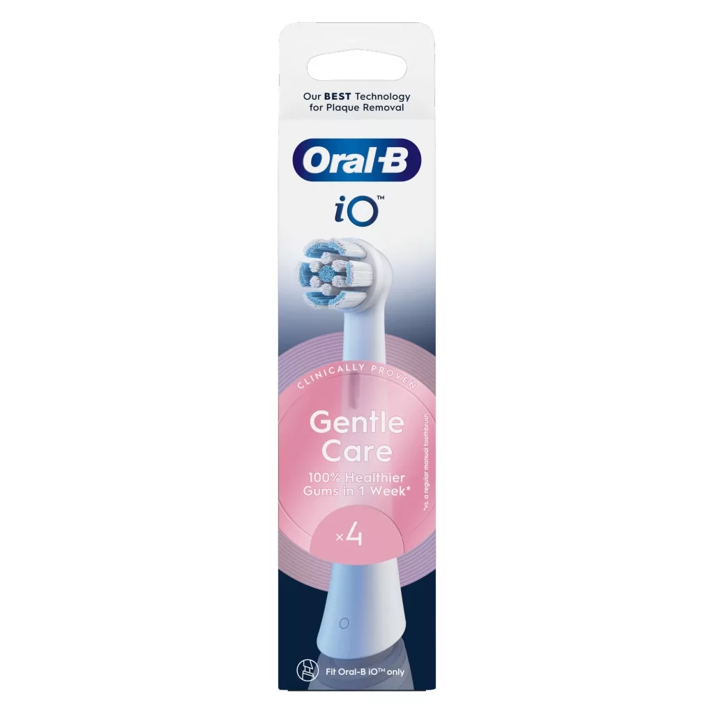 Oral-B iO Gentle Care elektromos fogkefe pótfej, fehér (4 db)