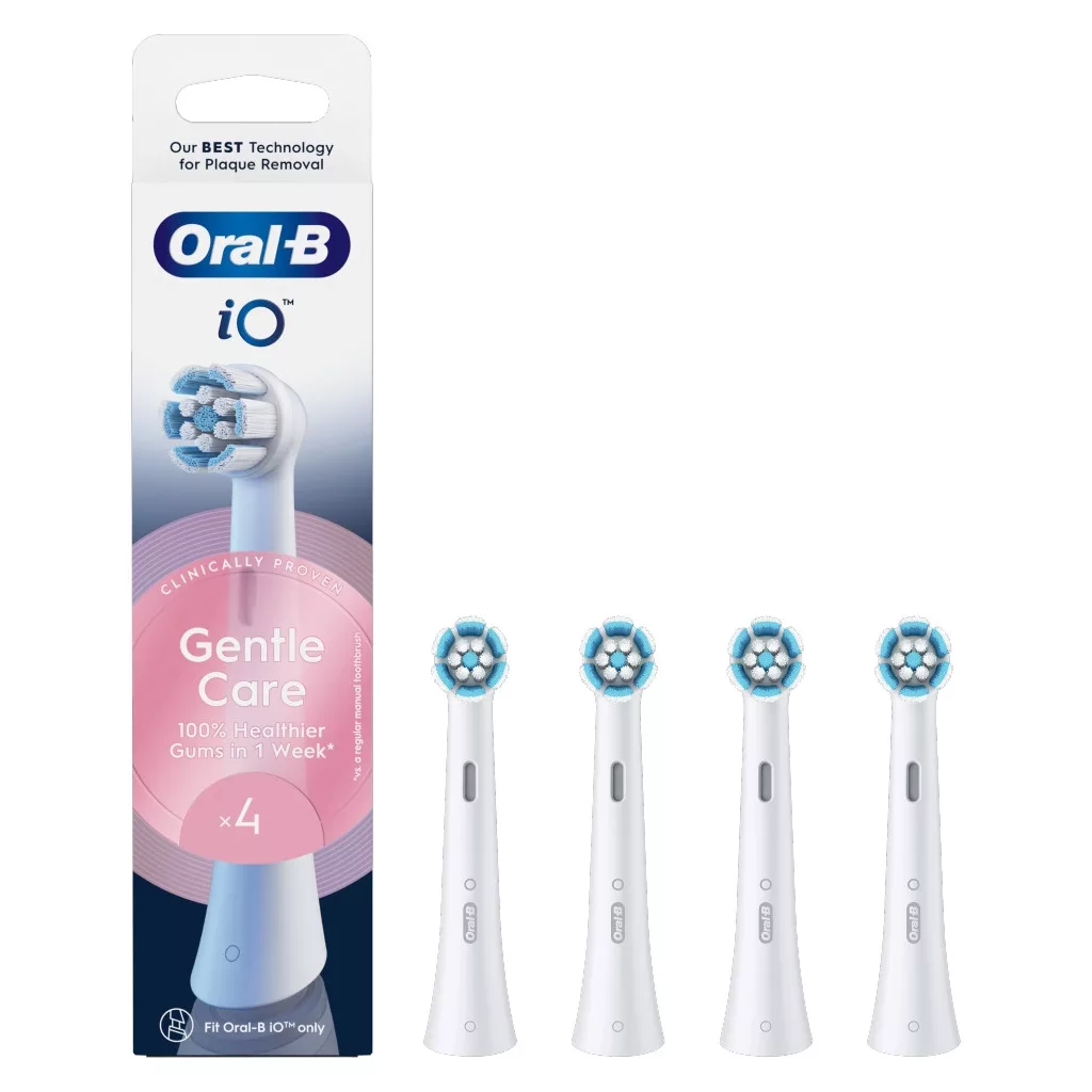 Oral-B iO Gentle Care elektromos fogkefe pótfej, fehér (4 db)