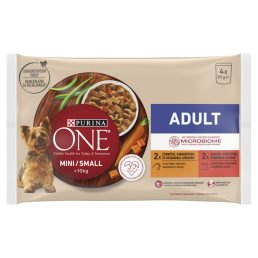   Purina One Mini Adult alutasakos kutyaeledel csirkével és marhahússal (4x85 g)