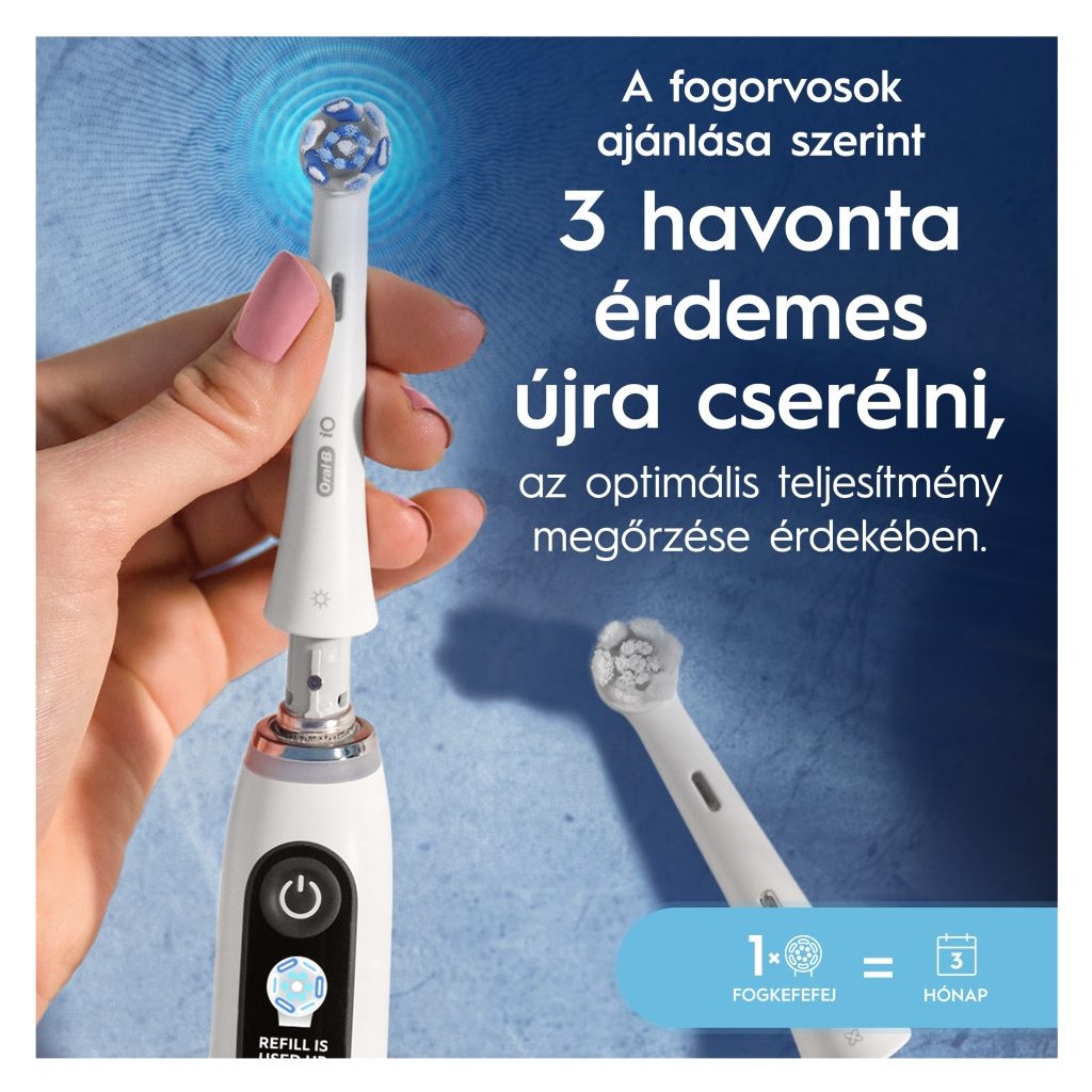 Oral-B iO Ultimate Clean elektromos fogkefe pótfej, fehér (4 db)