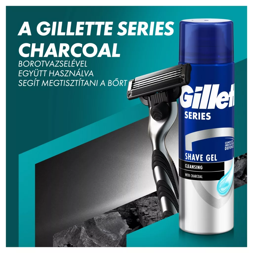 Gillette Mach3 Charcoal Férfi Borotva 6 db Borotvabetéttel Borotvatartóval + AJÁNDÉK Kulacs