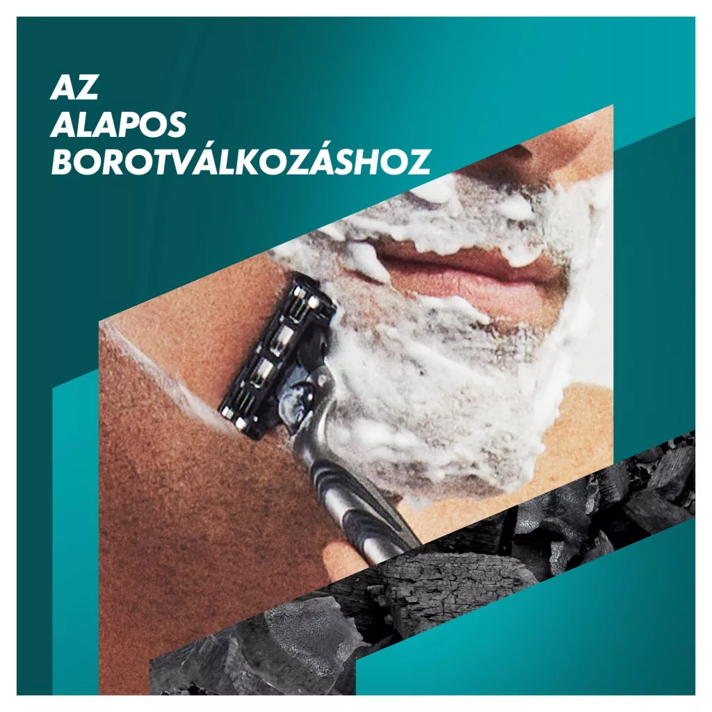 Gillette Mach3 Charcoal Férfi Borotva 6 db Borotvabetéttel Borotvatartóval + AJÁNDÉK Kulacs