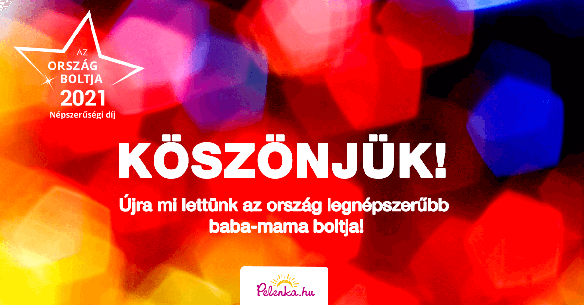 Idén újra, harmadszorra is a Pelenka.hu lett az ország kedvenc baba-mama boltja