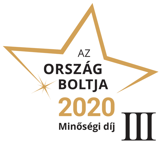 Az Ország Boltja 2020 Minőségi díj III. helyezés