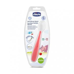 Chicco Szilikon kanál puha, hajlékony fejjel, piros Chicco Szilikon kanál puha, hajlékony fejjel, piros